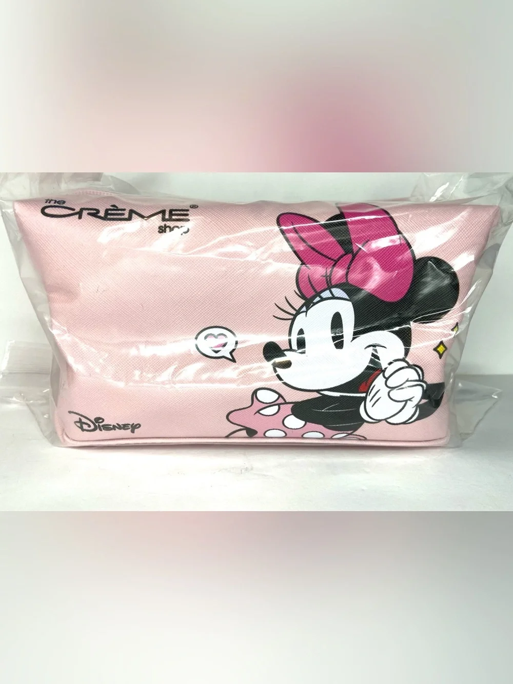 Disney x The Crème Shop Pink Minnie Mouse Cosmetic Bag